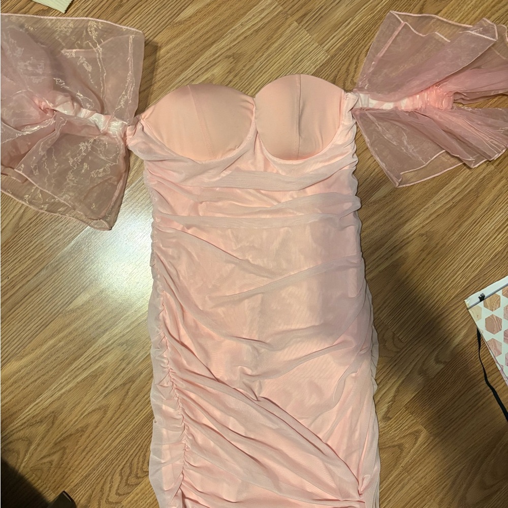 Elegant Pink Off-Shoulder Dress